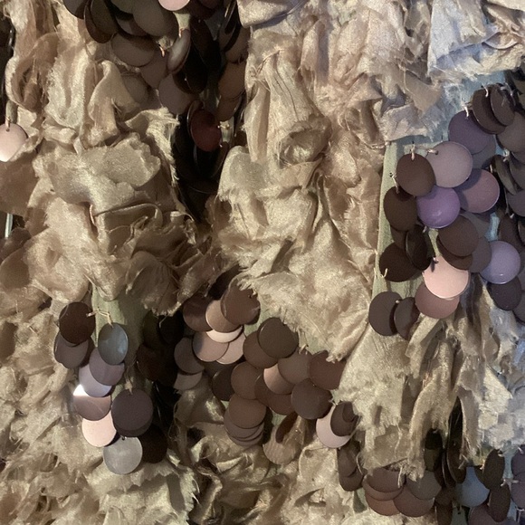 NWT Alice + Olivia Luella Wide Mauve Silk Dress.  Sz 8 - Picture 5 of 7